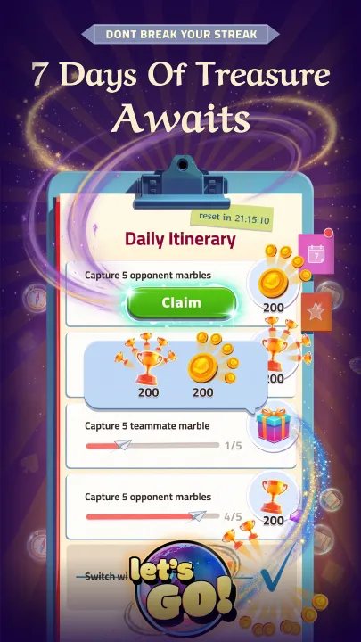 Daily itinerary screen